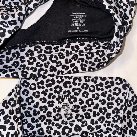 Ethos leopard print sports bra and shorts set - Picture 4 of 4